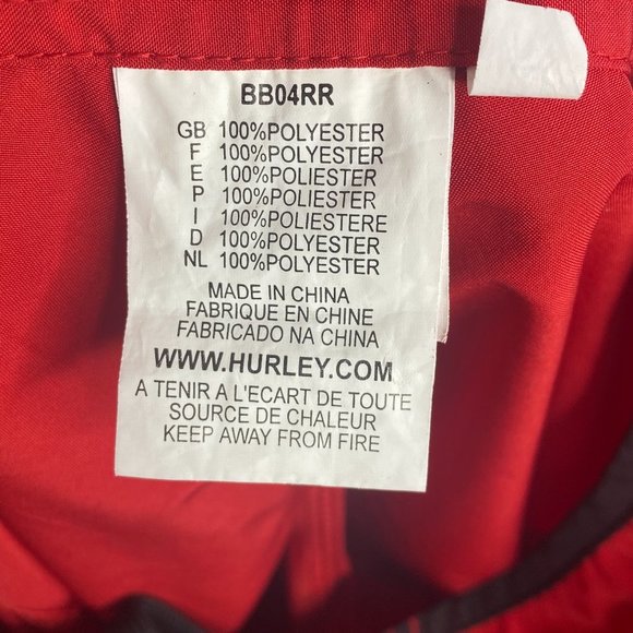 Hurley International boy's size 27, red/black board shorts with pocket. - Picture 6 of 8